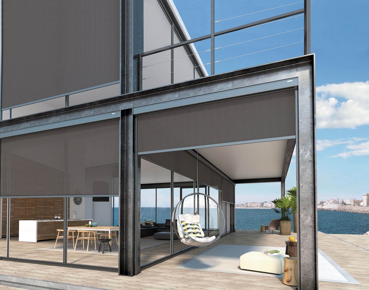 Store Enrouleur Coffre Exterieur 7 Store enrouleur coffre extérieur gris-noir, maison moderne