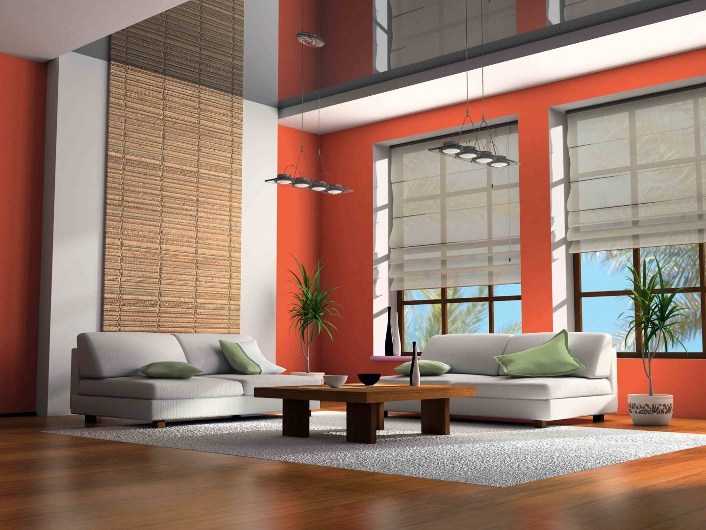 Store Bateau 5 Store bateau beige, espace salon contemporain